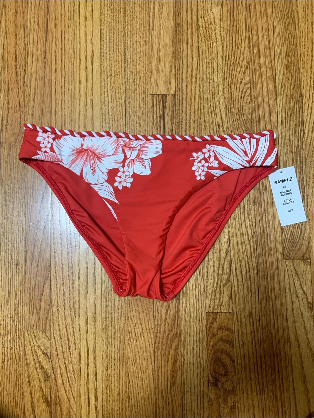 La Blanca swimsuit - mariner blooms ruby bikini bottom nautical bathing suit
